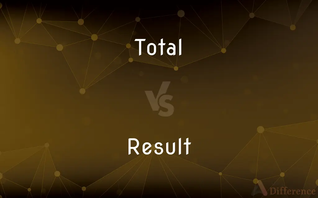 Total vs. Result — What's the Difference?