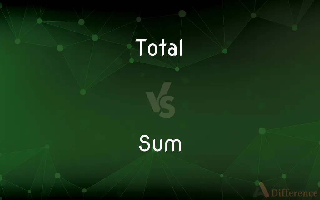 Total vs. Sum — What's the Difference?