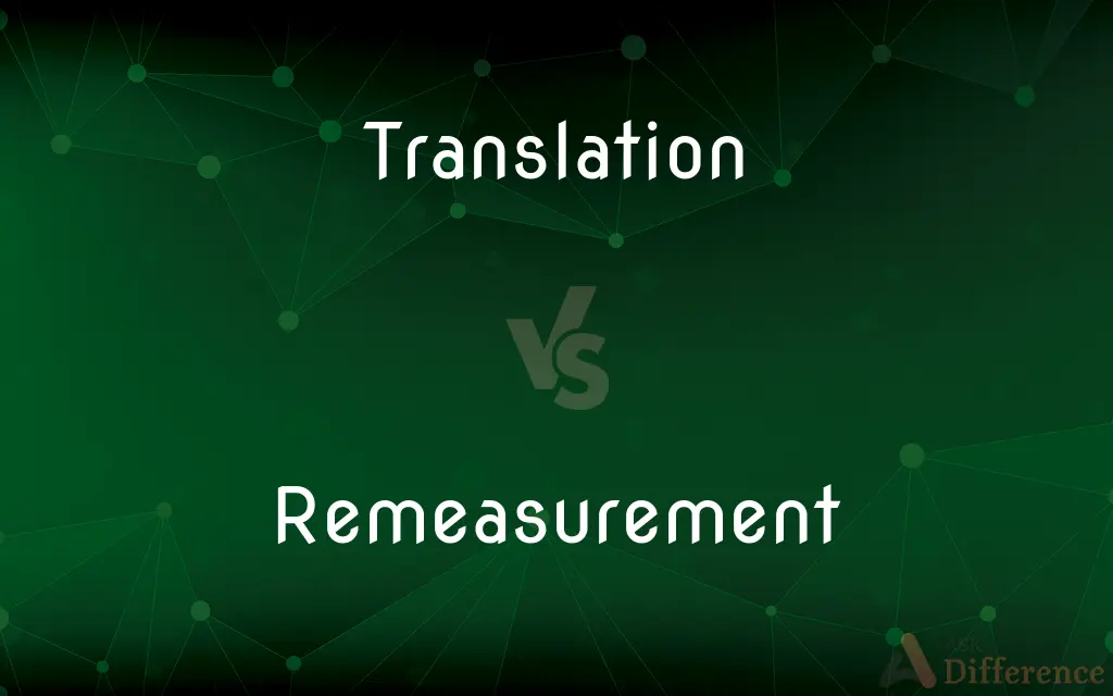 Translation vs. Remeasurement — What's the Difference?