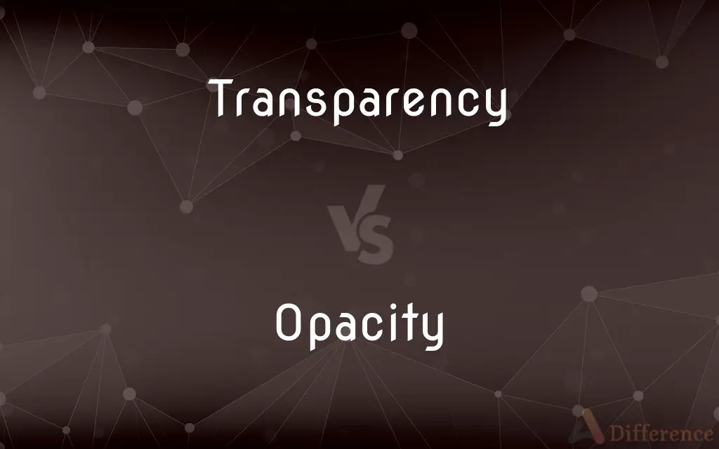 Transparency vs. Opacity — What's the Difference?