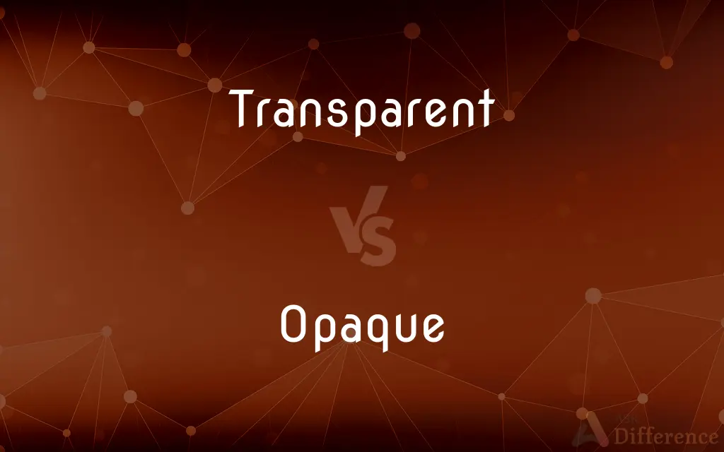 Transparent vs. Opaque — What's the Difference?