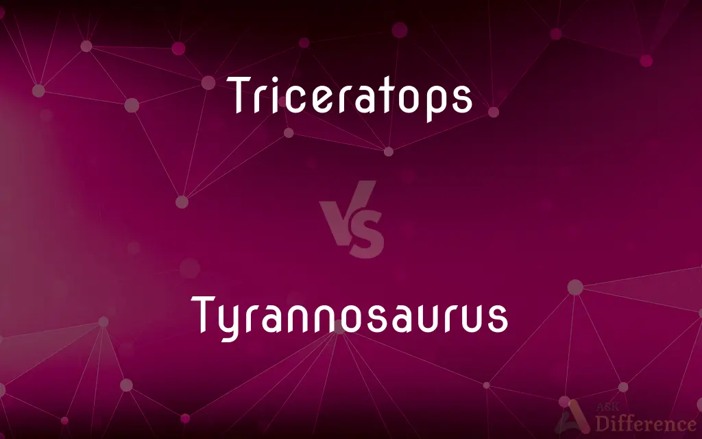 Triceratops vs. Tyrannosaurus — What's the Difference?