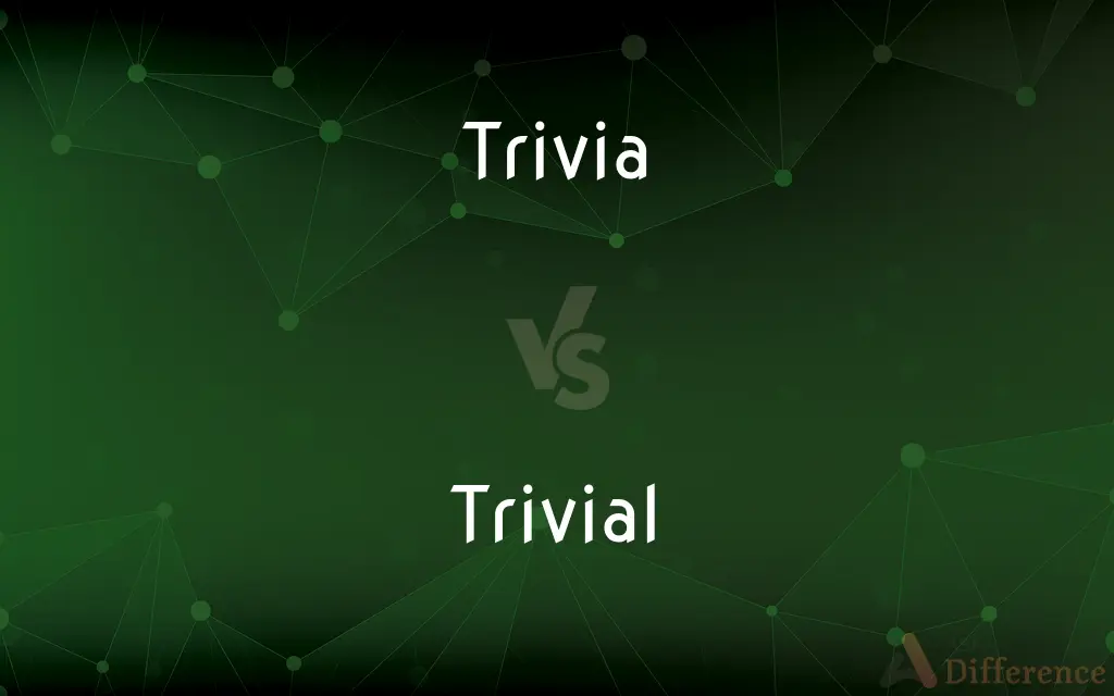 Trivia vs. Trivial — What's the Difference?
