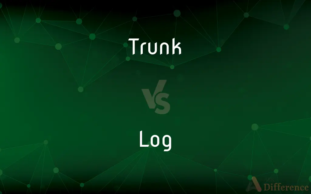 Trunk vs. Log — What's the Difference?