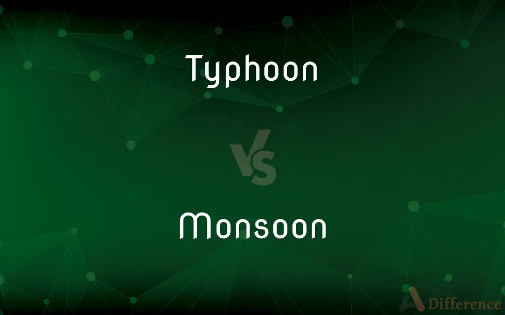 Typhoon vs. Monsoon — What's the Difference?