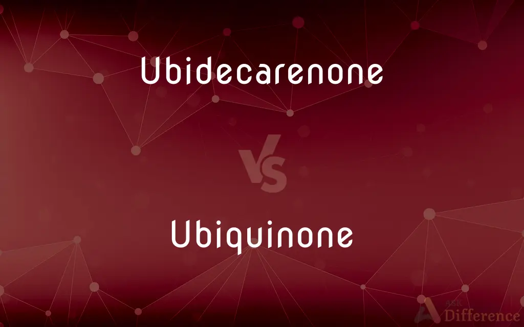 Ubidecarenone vs. Ubiquinone — What's the Difference?