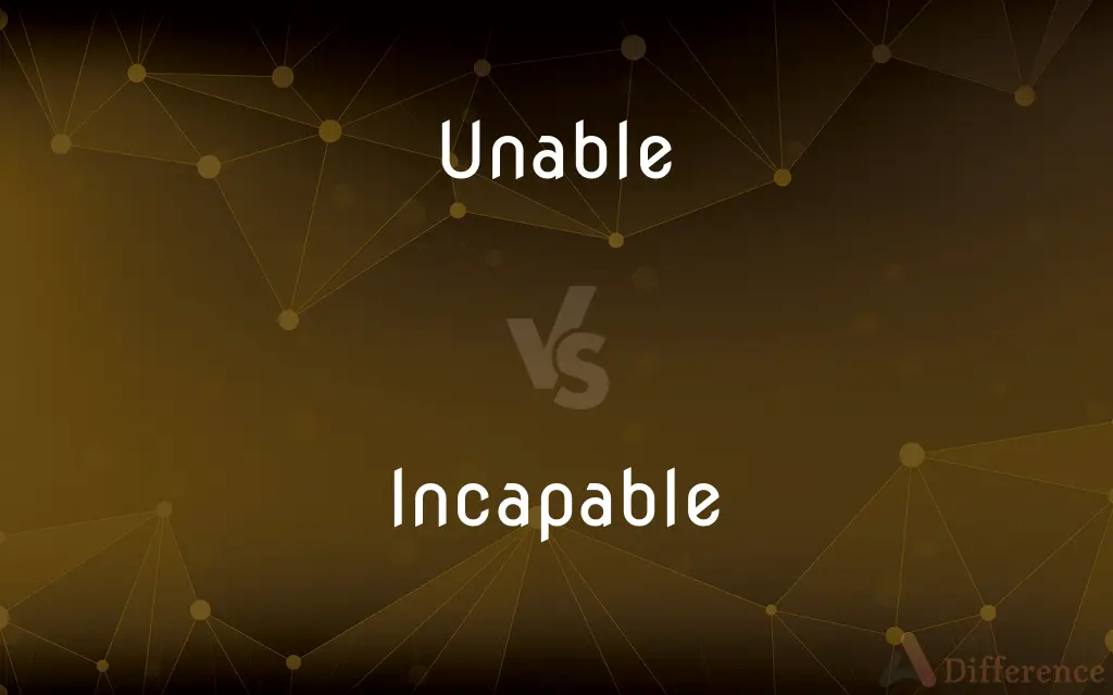 Unable vs. Incapable — What's the Difference?