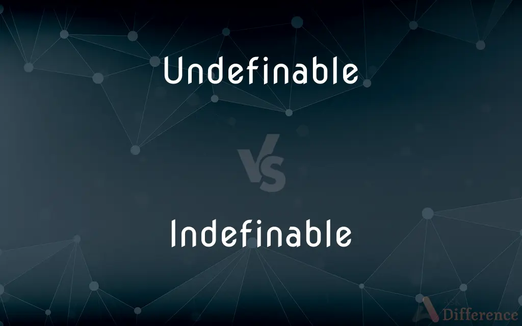 Undefinable vs. Indefinable — What's the Difference?