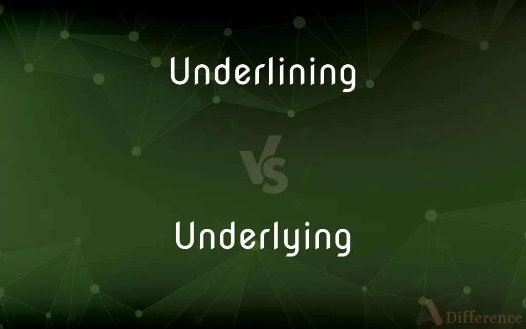 Underlining vs. Underlying — What's the Difference?