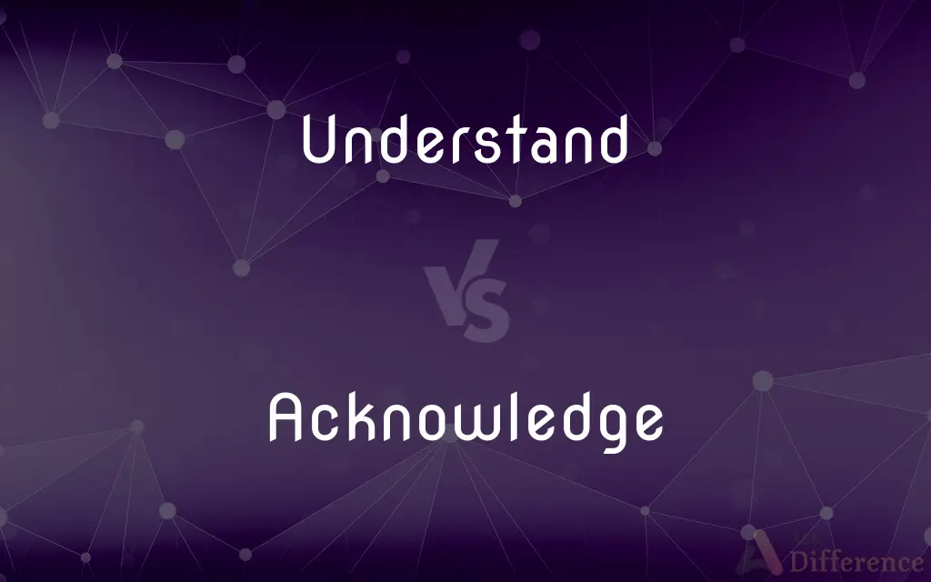 Understand vs. Acknowledge — What's the Difference?