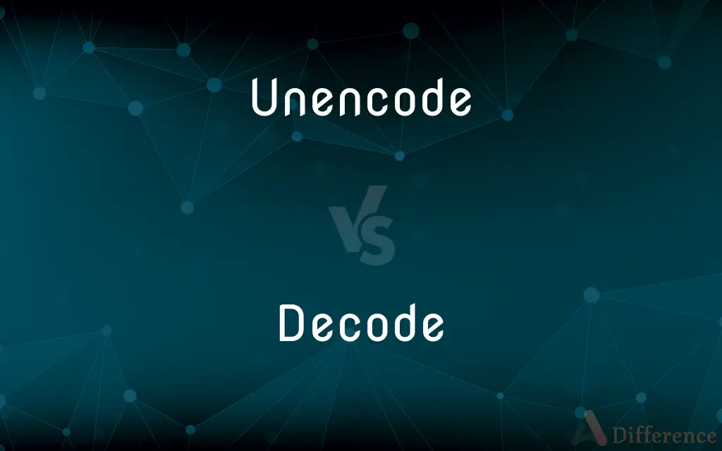 Unencode vs. Decode — Which is Correct Spelling?