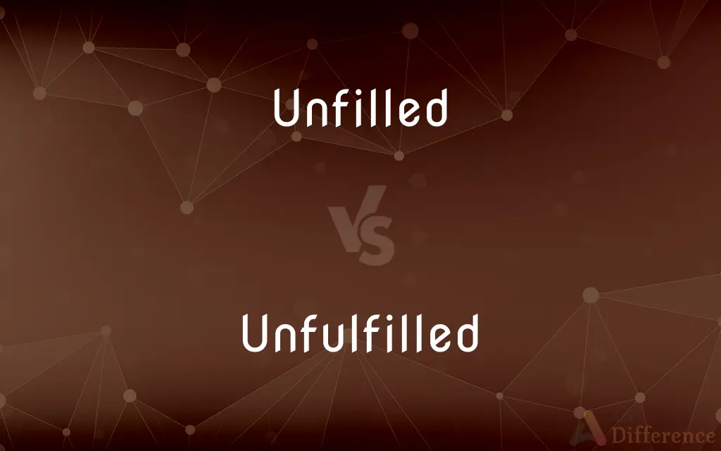 Unfilled vs. Unfulfilled — What's the Difference?