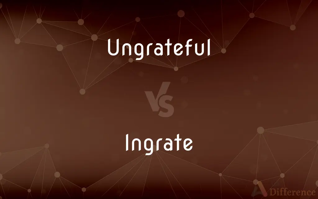 Ungrateful vs. Ingrate — What's the Difference?