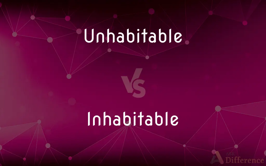 Unhabitable vs. Inhabitable — What's the Difference?