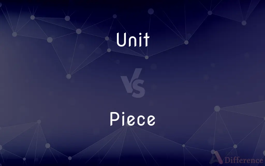 Unit vs. Piece — What's the Difference?