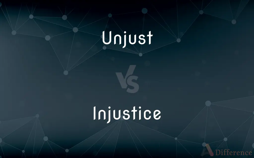 Unjust vs. Injustice — What's the Difference?