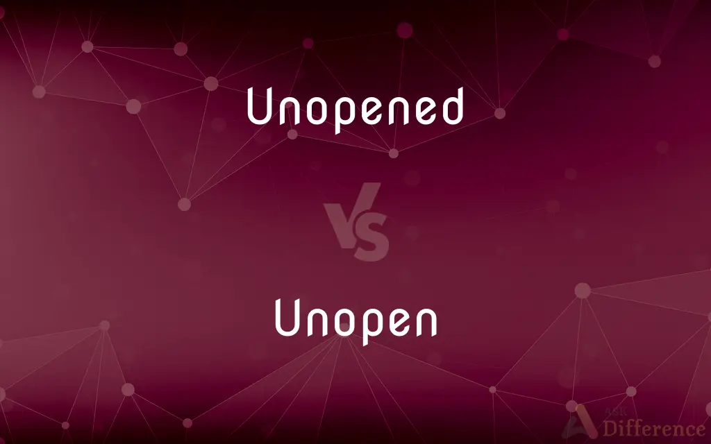 Unopened vs. Unopen — What's the Difference?