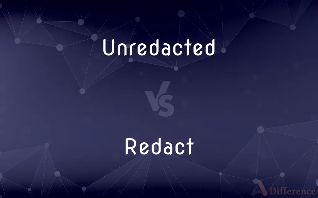 Unredacted vs. Redact — Which is Correct Spelling?