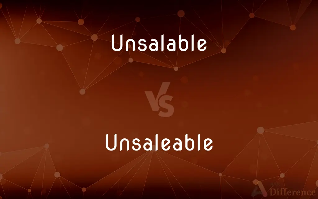 Unsalable vs. Unsaleable — What's the Difference?