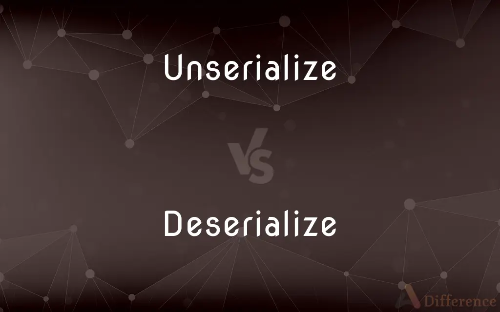 Unserialize vs. Deserialize — What's the Difference?
