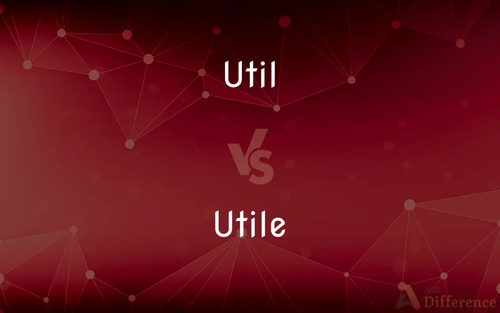 Util vs. Utile — What's the Difference?