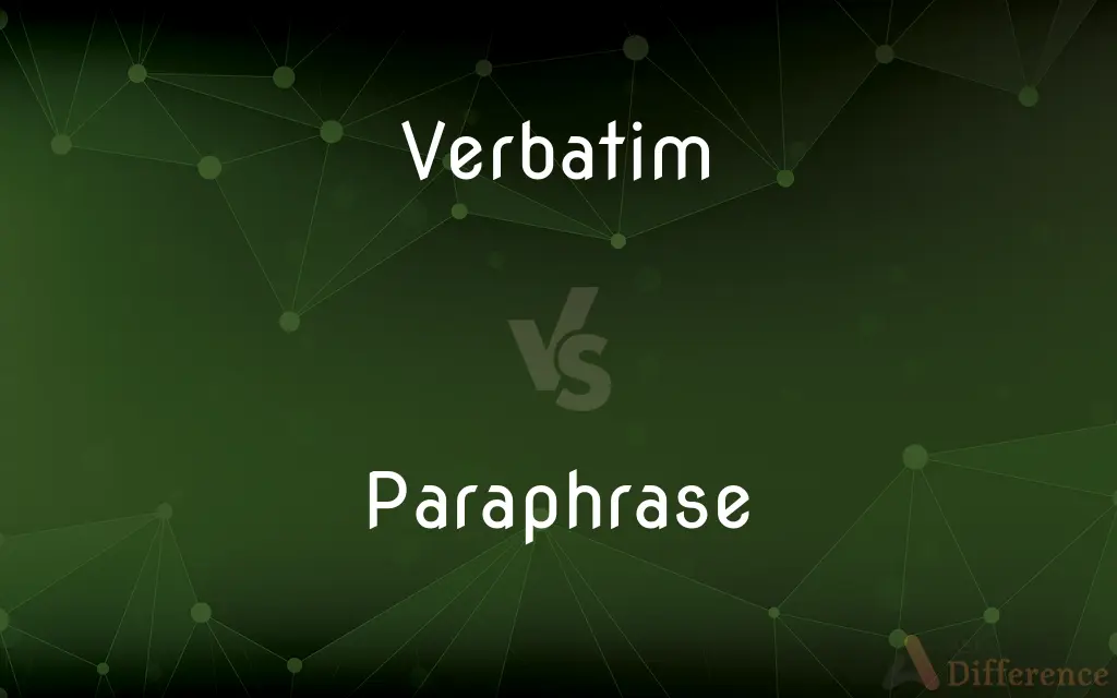 Verbatim vs. Paraphrase — What's the Difference?