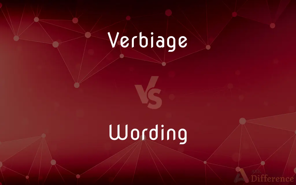 Verbiage vs. Wording — What's the Difference?