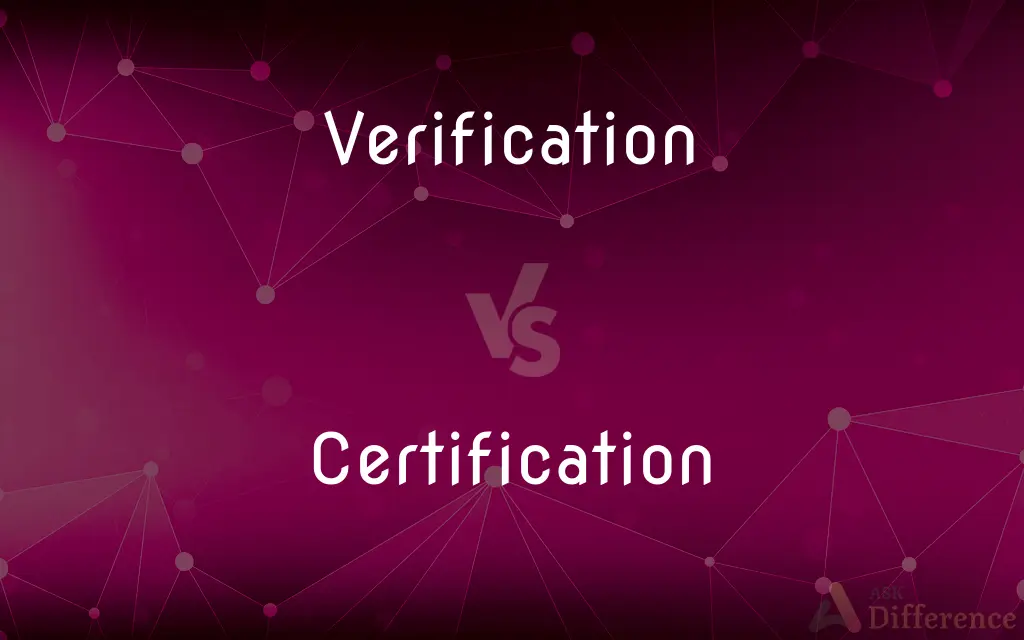 Verification vs. Certification — What's the Difference?