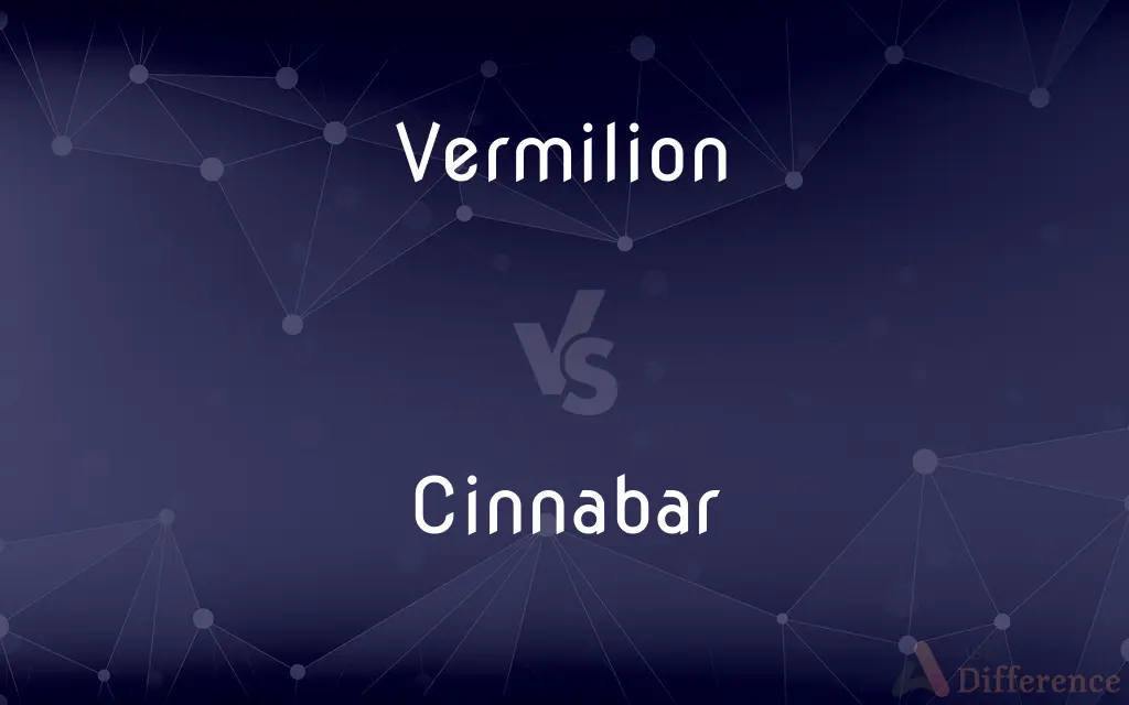 Vermilion vs. Cinnabar — What's the Difference?