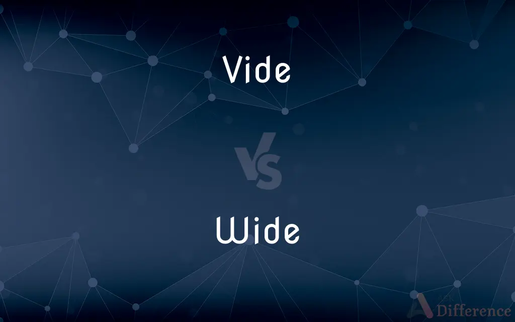 Vide vs. Wide — What's the Difference?