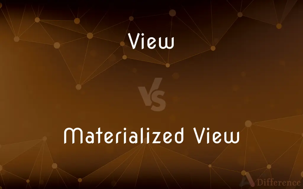 View vs. Materialized View — What's the Difference?