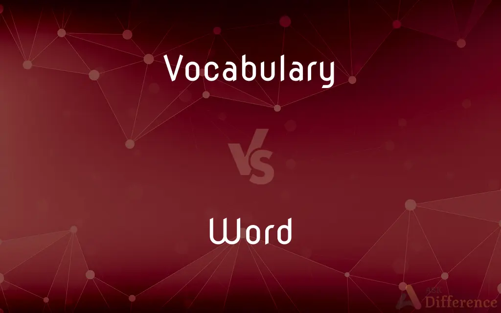 Vocabulary vs. Word — What's the Difference?