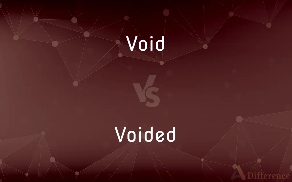 Void vs. Voided — What's the Difference?