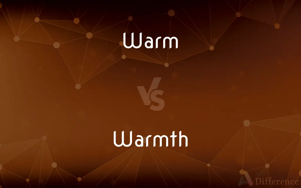 Warm vs. Warmth — What's the Difference?