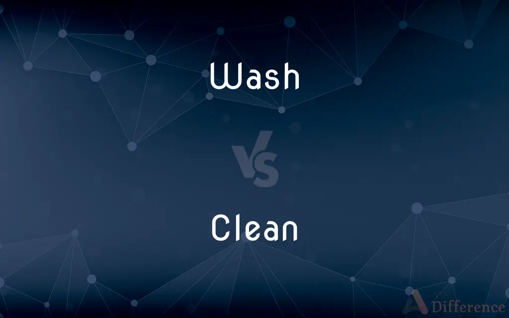 Wash vs. Clean — What's the Difference?