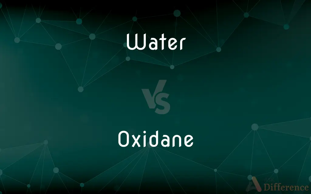 Water vs. Oxidane — What's the Difference?