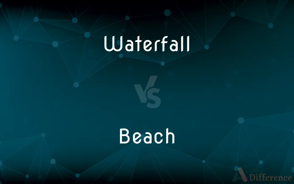 Waterfall vs. Beach — What's the Difference?