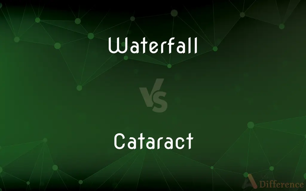 Waterfall vs. Cataract — What's the Difference?