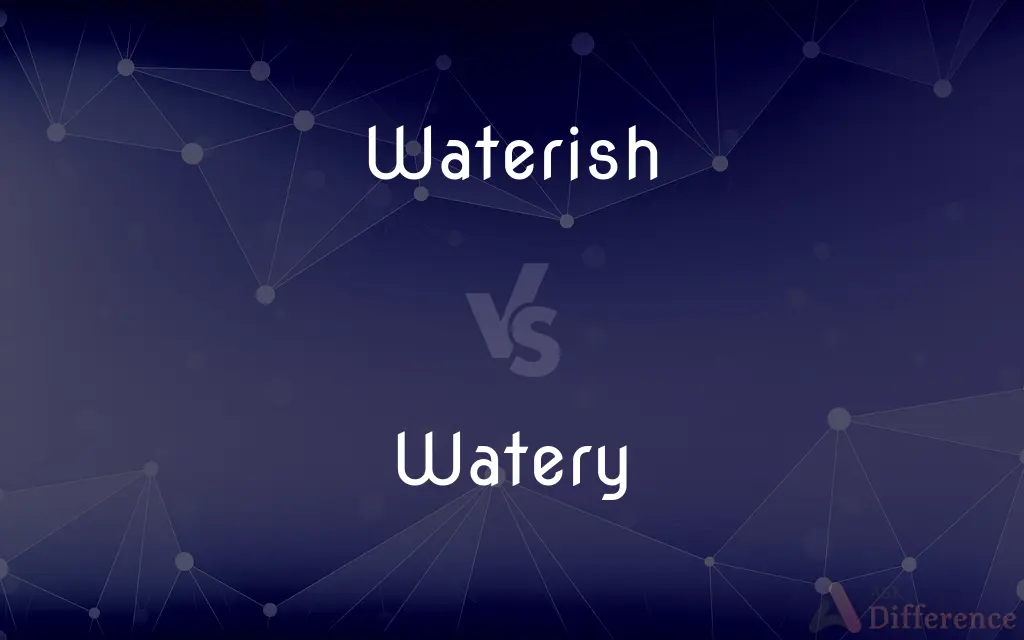Waterish vs. Watery — What's the Difference?