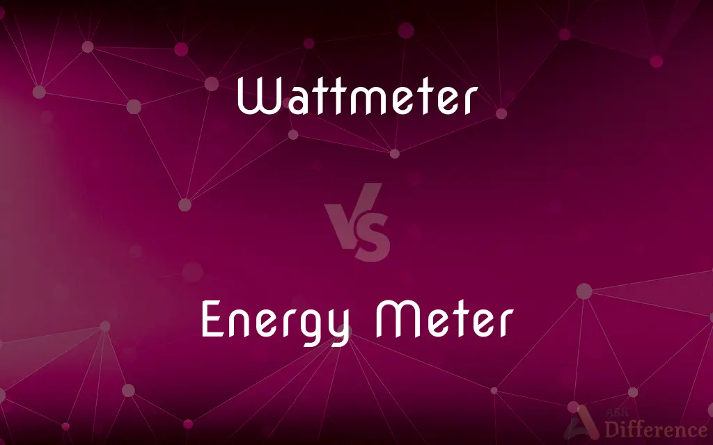 Wattmeter vs. Energy Meter — What's the Difference?