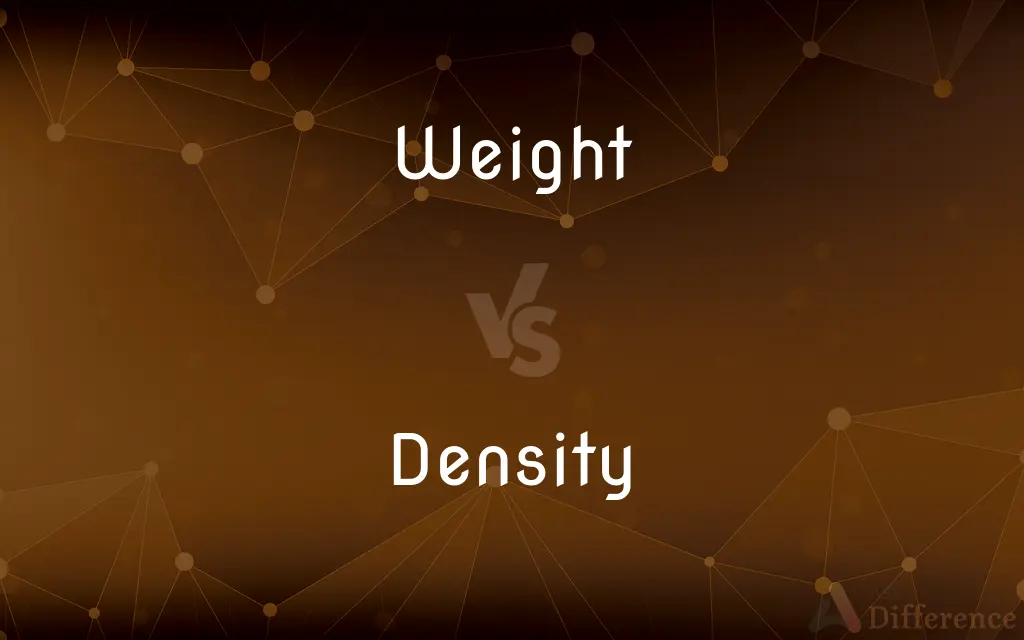 Weight vs. Density — What's the Difference?