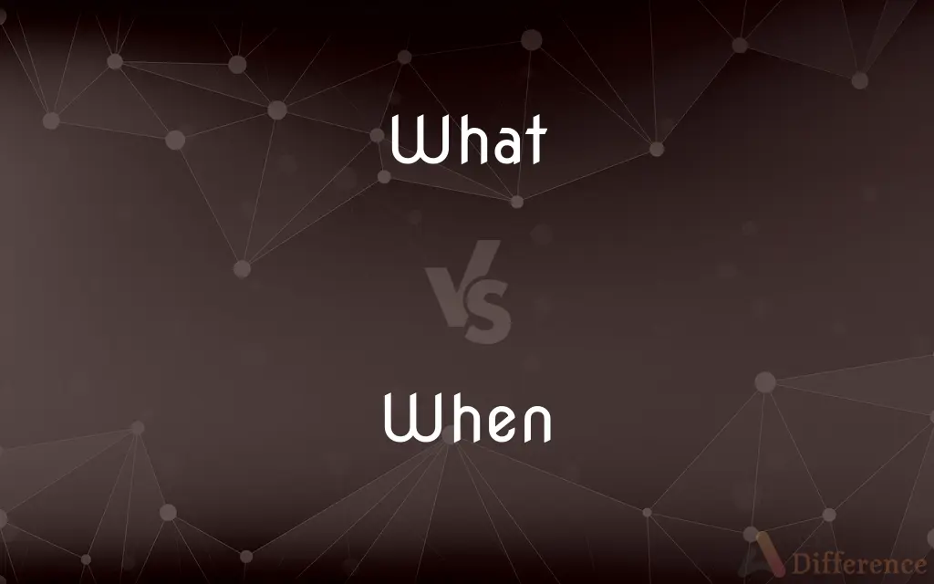 What vs. When — What's the Difference?