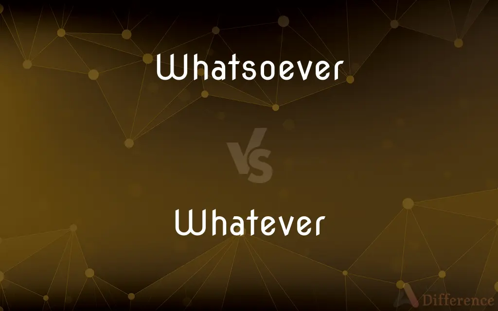 Whatsoever vs. Whatever — What's the Difference?