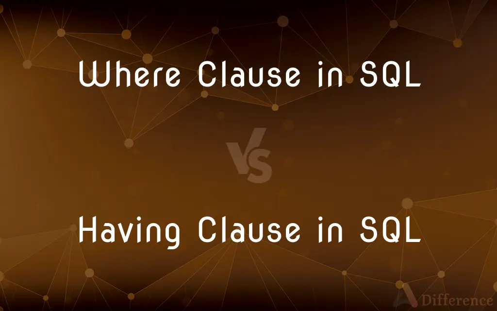 Where Clause in SQL vs. Having Clause in SQL — What's the Difference?