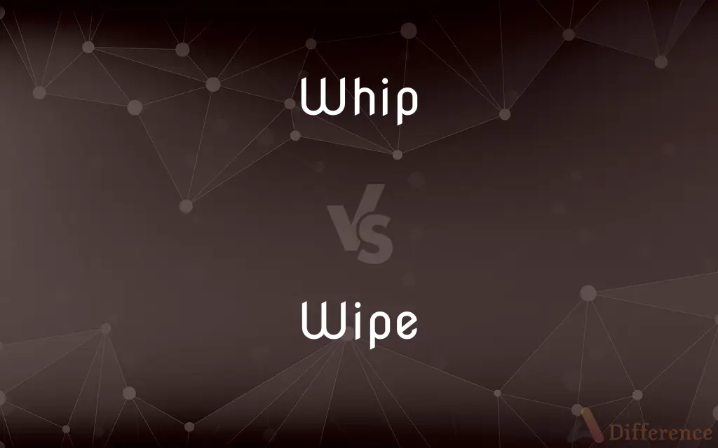 Whip vs. Wipe — What's the Difference?