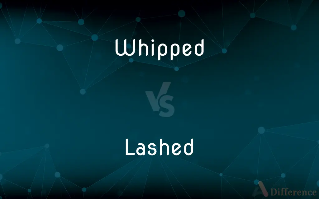 Whipped vs. Lashed — What's the Difference?