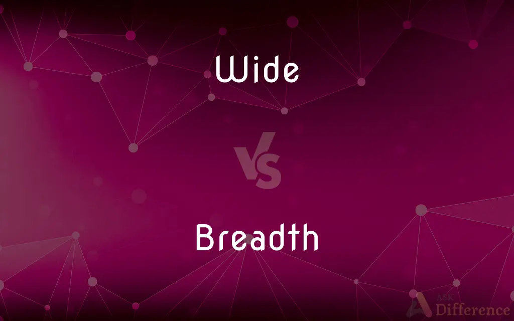 Wide vs. Breadth — What's the Difference?