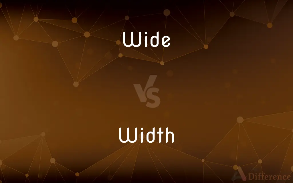 Wide vs. Width — What's the Difference?