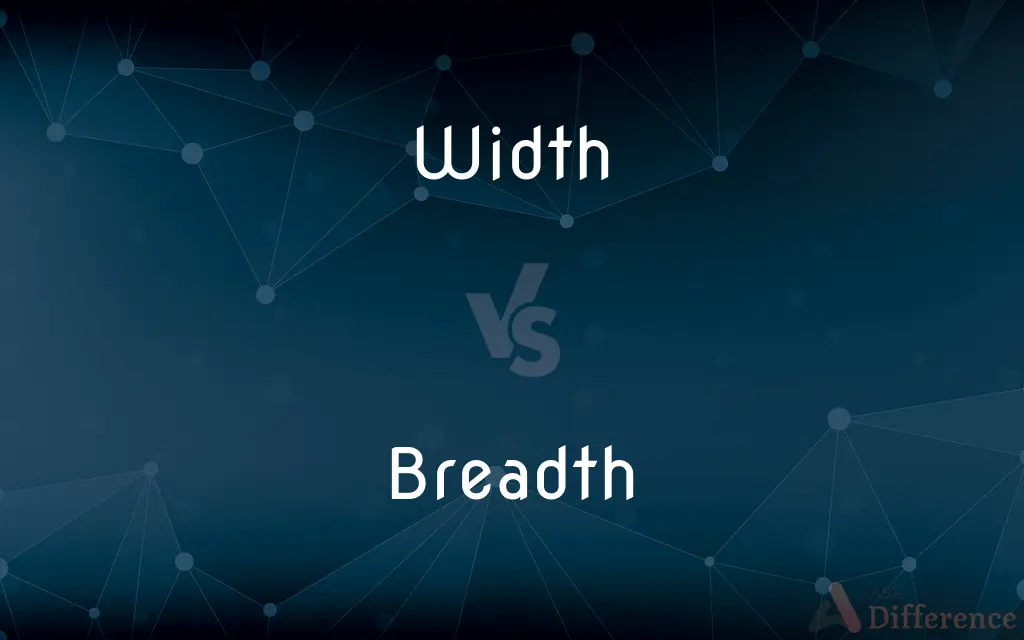 Width vs. Breadth — What's the Difference?