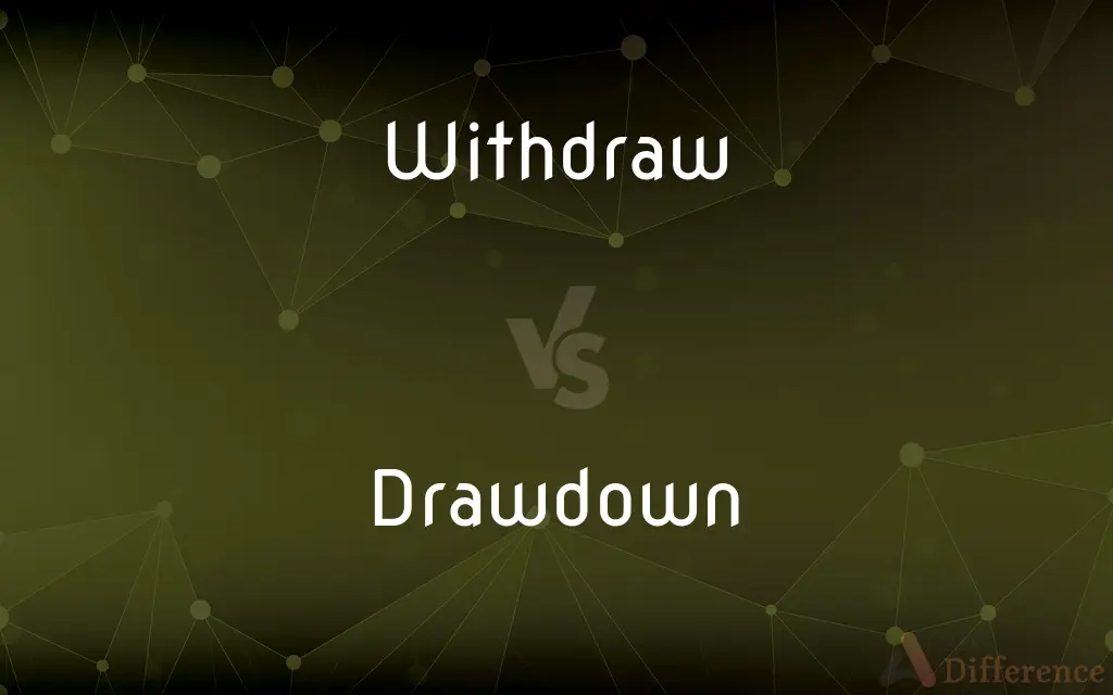 Withdraw vs. Drawdown — What's the Difference?